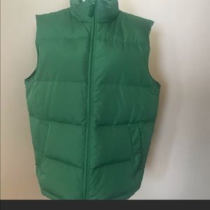 NWOT Lands End men’s green puffer vest